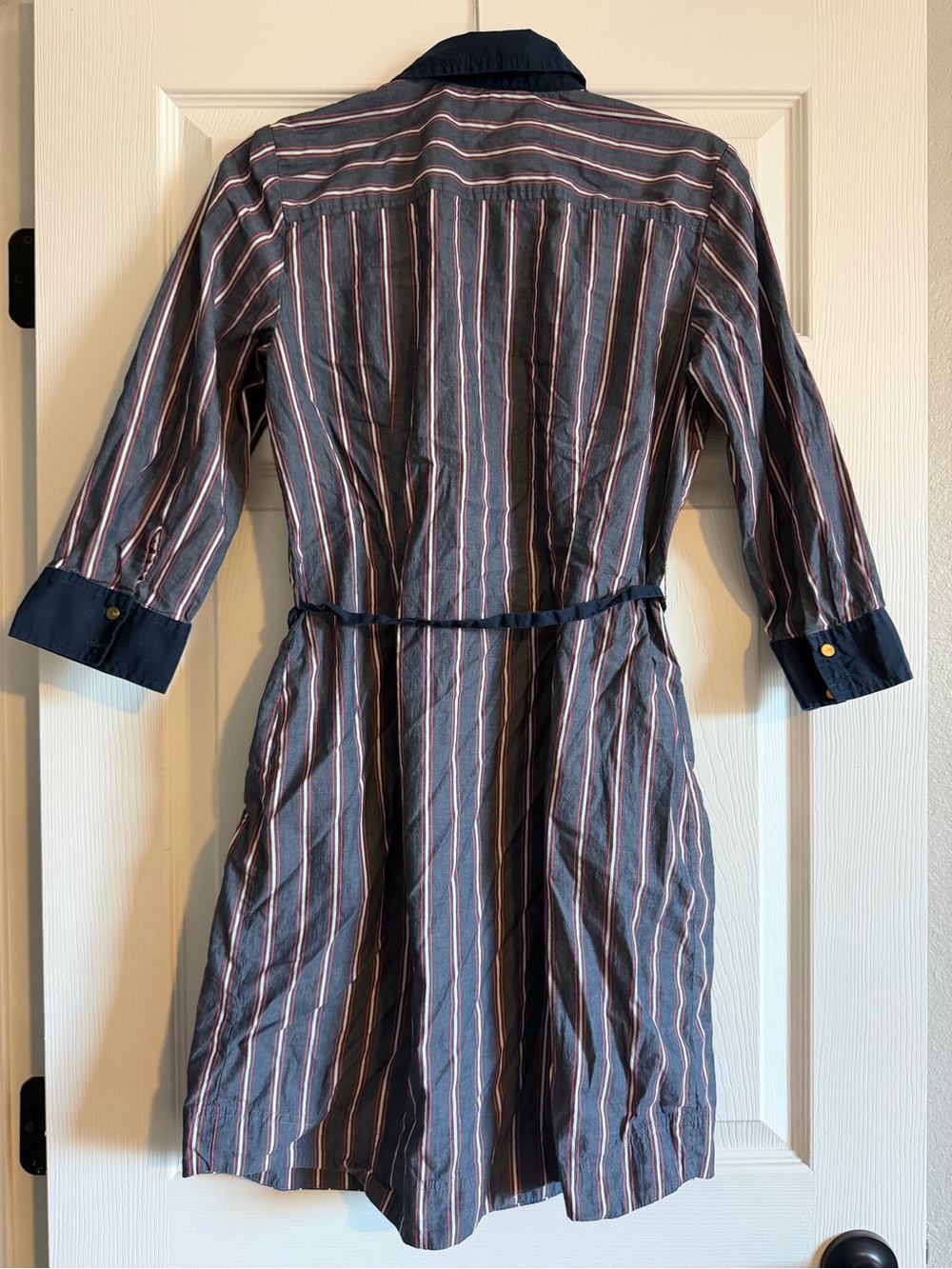 Tommy Hilfiger Button Up Striped Long Sleeve Dress - Picture 3 of 3